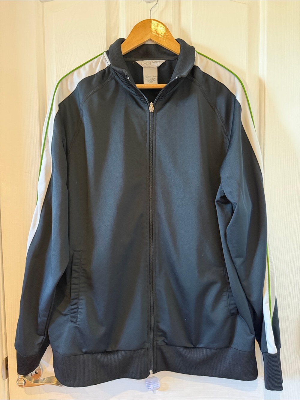 Pure NRG Athletics Men’s Black Stripe Track Jacket L
